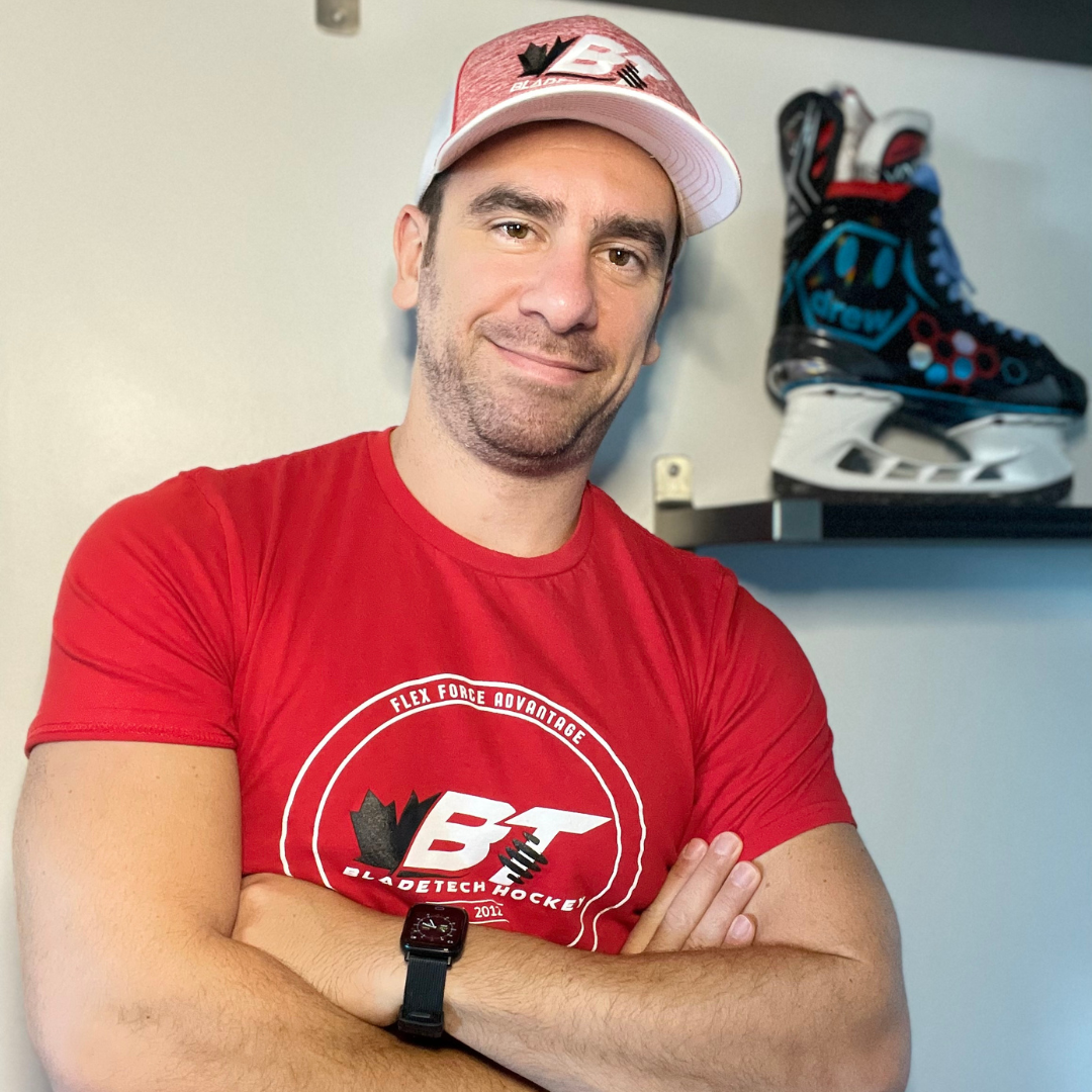 Trucker Cap Red/White with White/Black BT logo Bladetech Hockey Canada