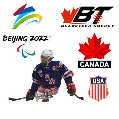 Bladetech Hockey at the Paralympic Games - Beijing 2022 Team USA and Team Canada